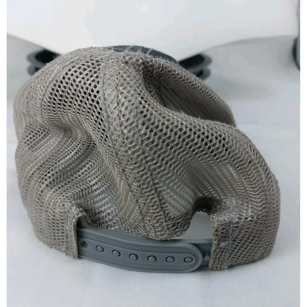 John Deere Toddler Kids Gray Denim Trucker Cap Hat  Mesh Back Snap Adjustable